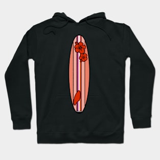 Lesbian Flag Surfboard - Dark Orange Hoodie